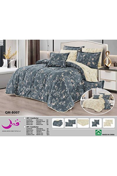 Moon 100% Cotton Floral Quilt 8 Pieces