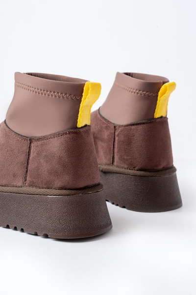 SEEM & BE Donna Streç İçi Kürklü Kadın Kahverengi Bot