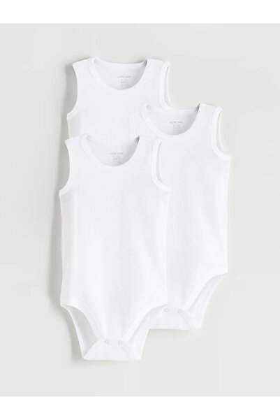 LC Waikiki Lcw Baby Ecru Basic Baby Boy Snapback Body 3 Pcs