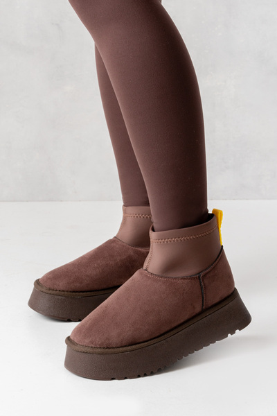 SEEM & BE Donna Streç İçi Kürklü Kadın Kahverengi Bot