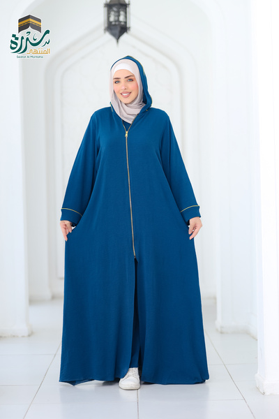SIDRAALMONTAHA عباية موديل الفيروز بكابشوه مع قميص وبنطلون وايد ليج