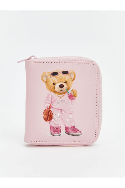 LC Waikiki Shining Choices Bear Teddy Printed Girl's Wallet from Shining Store
