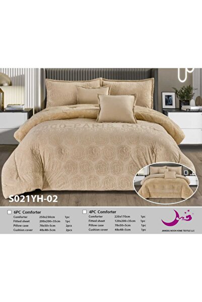 Moon Double-sided fur bedspread, half-person, 4 pieces