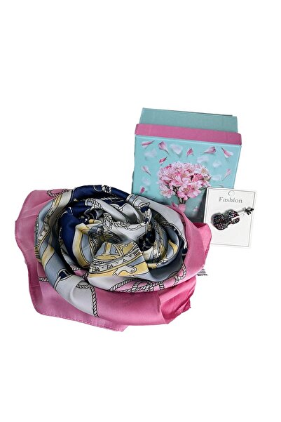 velve Pachet cadou femei ForYou, brosa vioara si esarfa din matase in cutie e...