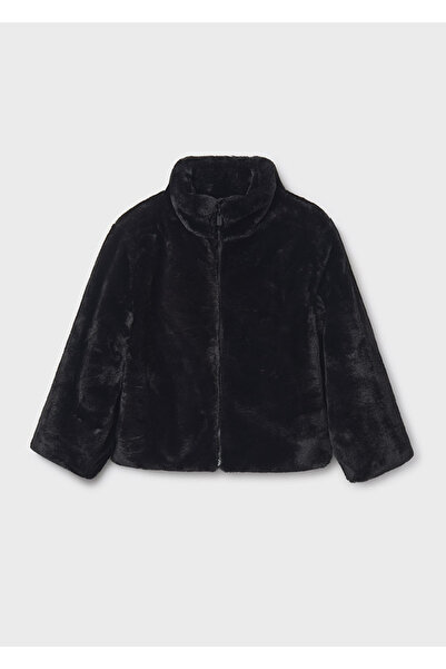 MAYORAL معطف فرو للفئة العمرية 10-16 سنة - أسود