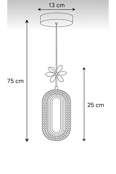 Akgül Tek Gold Kaplama Sarkıt Led Salon Avize 3 Renk Ledli