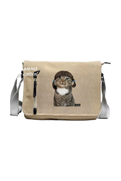 Minga London Fotografija bež mačke Poštarska torba -Mingalondon