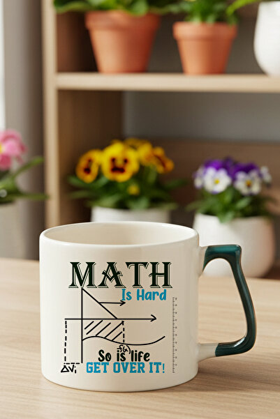 qoeuyl boutique Math Is Hard so Is Life Get over It Printed Lightweight Ceramic Mug Cup Special for Math Enthusiasts