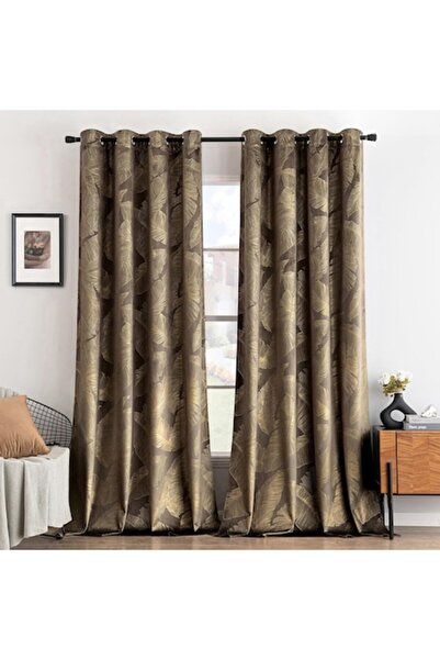 MEEDEN Set 2 Blackout Curtains, Modern Design, 140 x 240 cm, Green