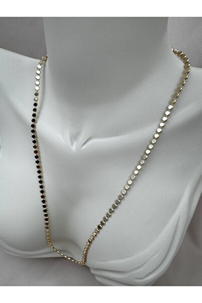 Luseda Kadın VIP Gold Renk Ezme Zincir 50CM Ayarlanabilir Kararmaz Kolyе