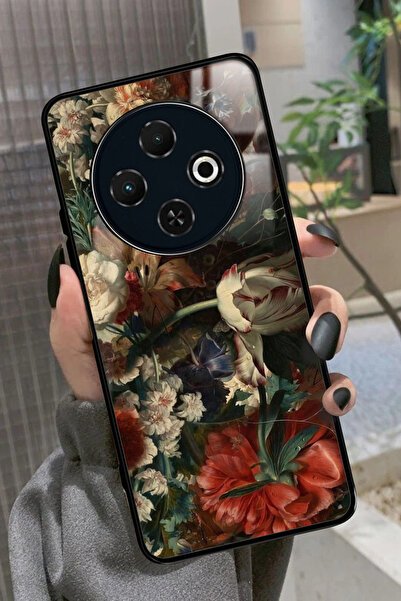TECNO Spark 30C Uyumlu Karışık Çiçek Tasarımlı Parlak Premium Kılıf