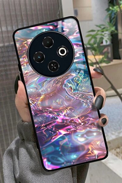 TECNO Spark 30C Uyumlu Simli Dalga Tasarımlı Parlak Premium Kılıf