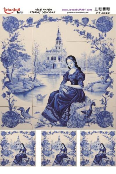 İstanbul Hobi ورق ديكور نحاسي 30×42 سم PT-3344 للنساء