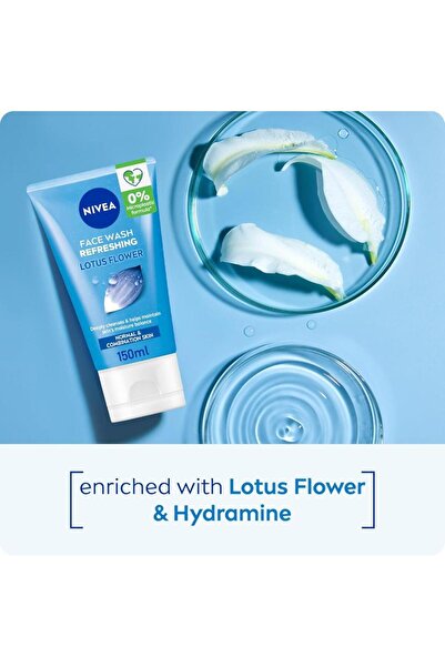 NIVEA Refreshing Face Wash 150ml (Lotus Flower)
