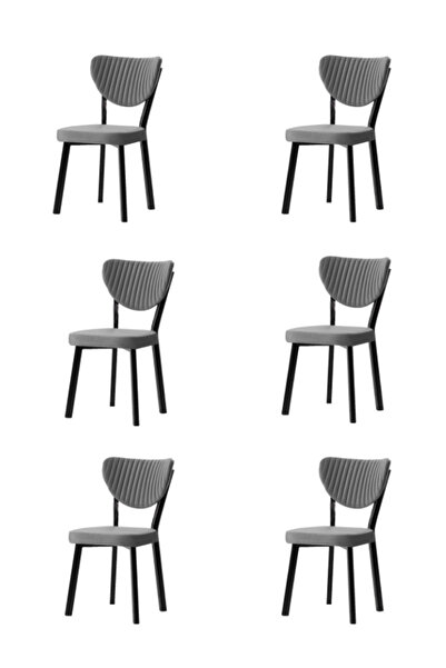 Desire Mar Chair 6 Pieces Set, Cafe, Restaurant, Kitchen, Living Room, Metal, Textile Babyface