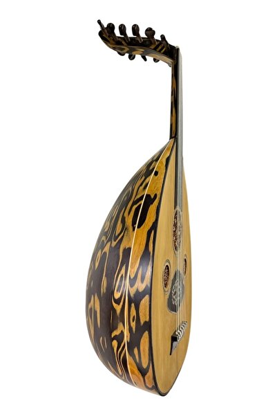 bademüzik Kaplan Ağacı Tekne Profesyonel Ud Kanada Kapak – Set Halinde (Kılıf, Akort Cihazı, Sehpa, Mızrap)