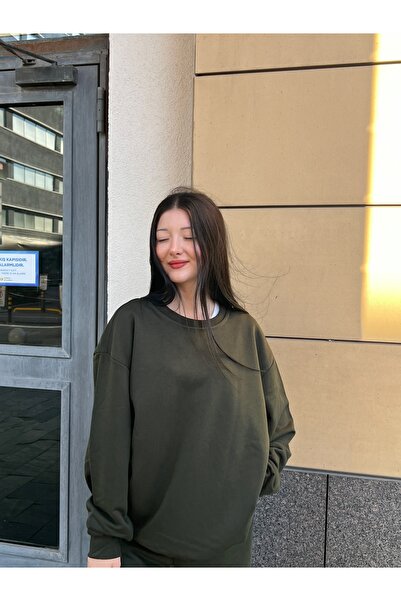 calade tr bisiklet yaka sweatshirt basic unisex