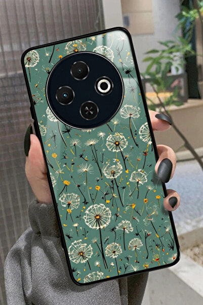 TECNO Spark 30C Uyumlu Karışık Çiçek Tasarımlı Glossy Premium Kılıf