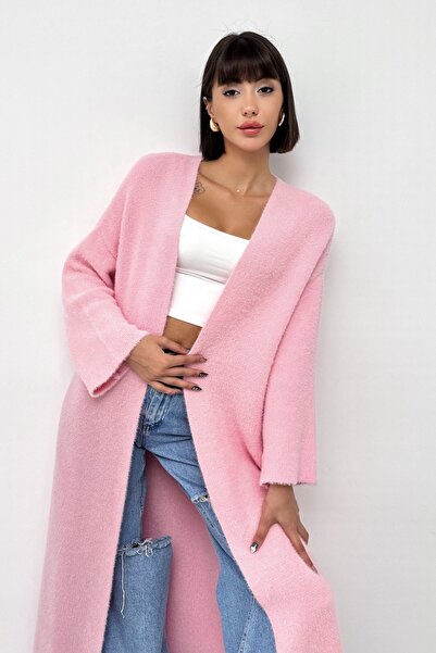 New Now Pony Long Knitwear Cardigan - Soft Textured Oversized Loose Cardigan
