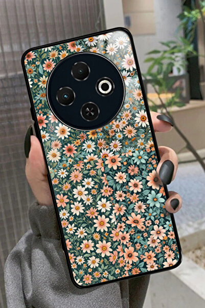TECNO Spark 30C Uyumlu Karışık Çiçek Tasarımlı Parlak Premium Kılıf