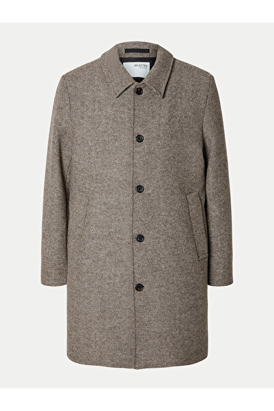 Selected Homme Ανδρικό Μάλλινο Παλτό 16089348 Μπεζ