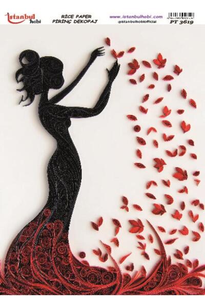 İstanbul Hobi ورق ديكور نحاسي 30×42 سم PT-3619 للنساء