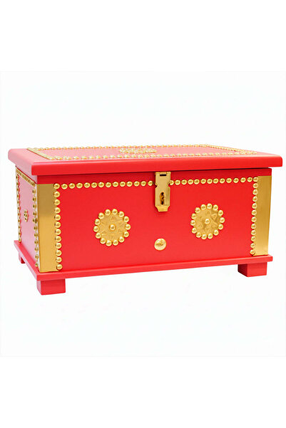 Generic Luxury handmade wooden box decorated with brass nails