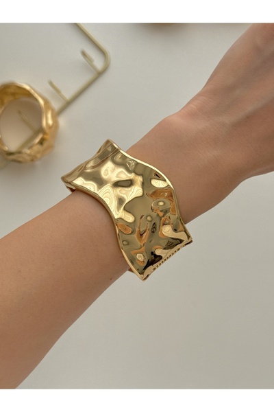 YOUES JEWELRY Çelik Kalın Kelepçe Bilezik Kadın Erkek Unisex Bileklik