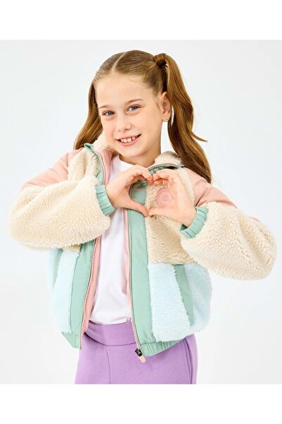 SKECHERS G Outdoor Fleece Full Zip Sherpa Sk2520031-0136 Girl's Coat Pink