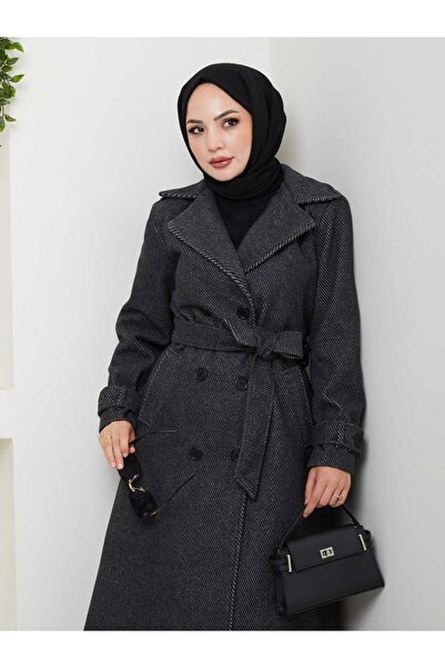 ELBİSHE معطف نسائي بخطوط مائلة