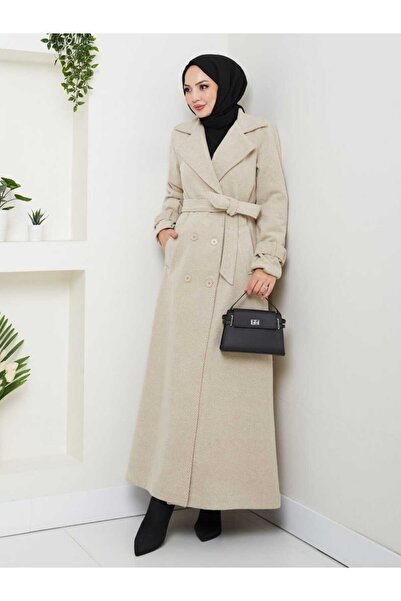 ELBİSHE معطف نسائي بخطوط مائلة