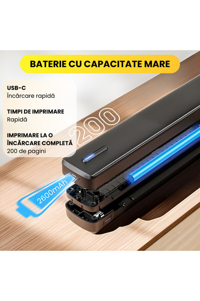 OEM Imprimanta Termica Portabila Profesionala pentru Tatuaje, Usoara, Rapida, cu Bluetooth si USB
