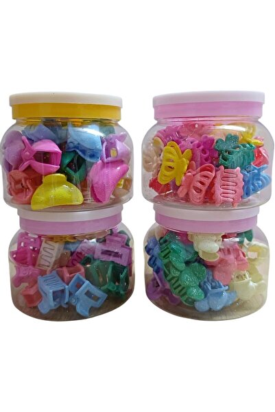 Generic Latest Trending Multishape Assorted Plastic Hair Clips and Accessories for Kids, Multicoloured, Set