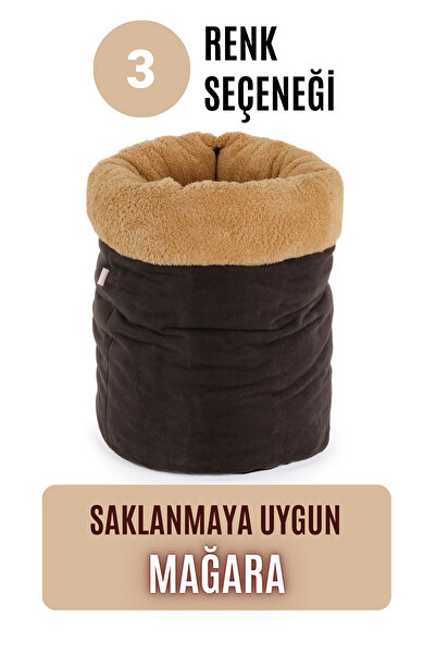 pawdaz Mağara (45x40cm) - Modern kedi/köpek mağara yatak, Saklanma alanı, Sak...