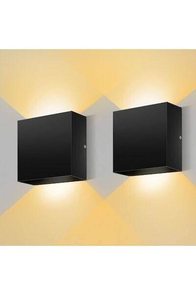 KIOON Set 2 Aplica LED Perete 12W, Negru - CN