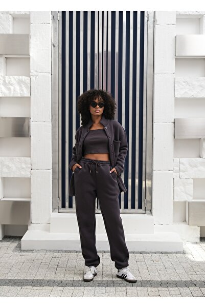 OUZ 3 Thread Ribbed 100% Cotton 3 Piece Sportswear Set