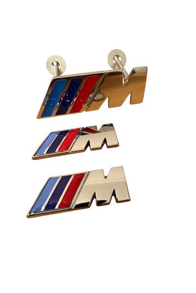 İKTUNING BMW M /// ÖN PANJUR VİDALI METAL AMBLEM VE BAGAJ-ÇAMURLUK M /// 2'li...