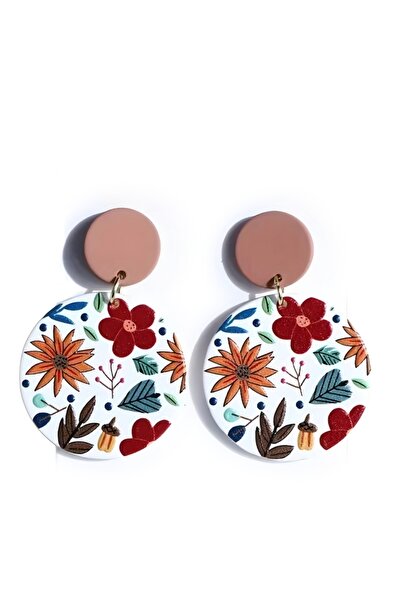 maia Round Acrylic Earrings – Stylish Everyday Model