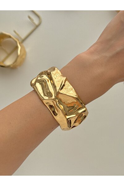 YOUES JEWELRY Çelik Kalın Kelepçe Bilezik Kadın Erkek Unisex Bileklik