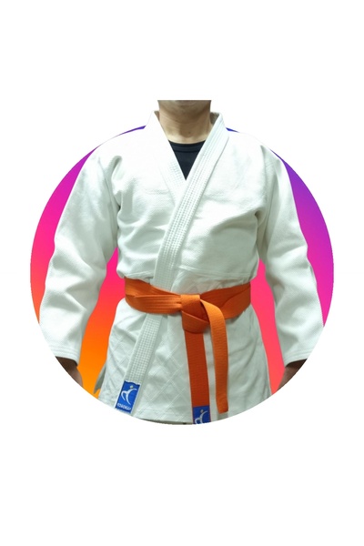 kodokan حزام أبيض لملابس الجودو والأيكيدو لا يشمل الحزام