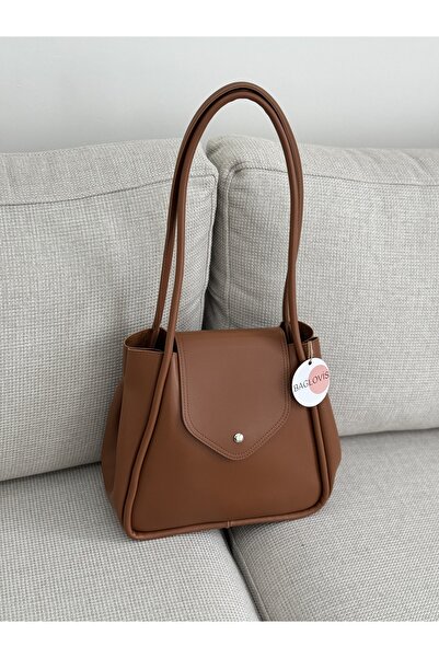 BAGLOVİS Дълга каишка Детайлна голяма чанта за рамо за жени EN40 Размер 28