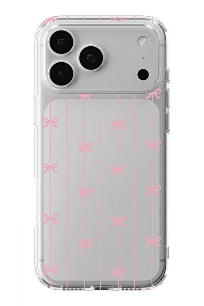 moonset Iphone 17 Pro Uyumlu Fiyonklar Tasarımlı Baskılı Şeffaf Telefon Kılıfı
