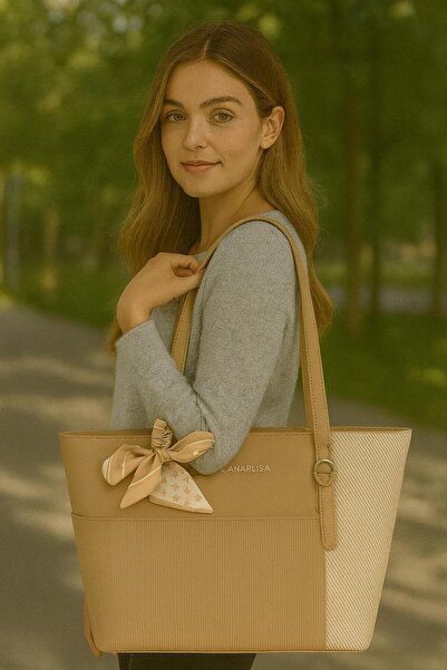 Generic CANARLISA Women’s Tote Bag – PU Leather Ladies Shoulder Handbag with Bow