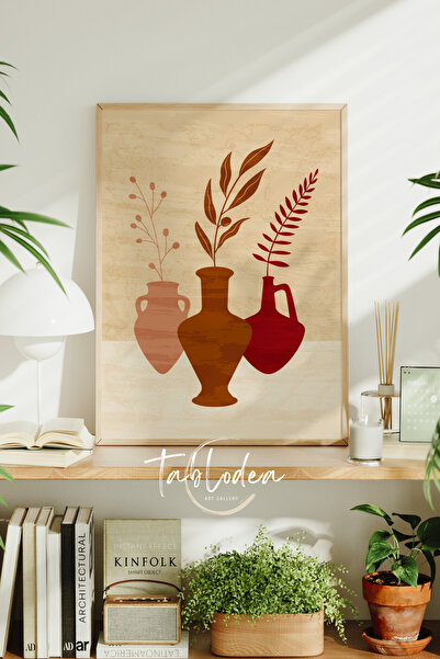 tablodea Pictură de perete vintage cu vază și flori, înrămată, TD, pictură de...