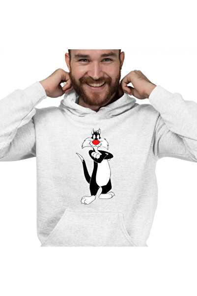 OEM Ανδρική Μπλούζα Φούτερ Tweety Sylvester Cat