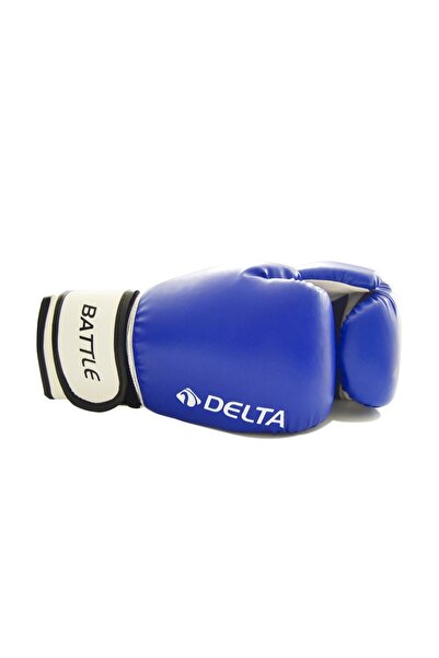 Delta Battle Blue White Flat Dura-Strong Boxing Gloves