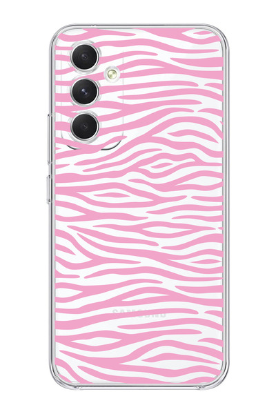 moonset Samsung Galaxy S25 PLUS Uyumlu Zebra Desen Tasarımlı Baskılı Şeffaf Telefon Kılıfı