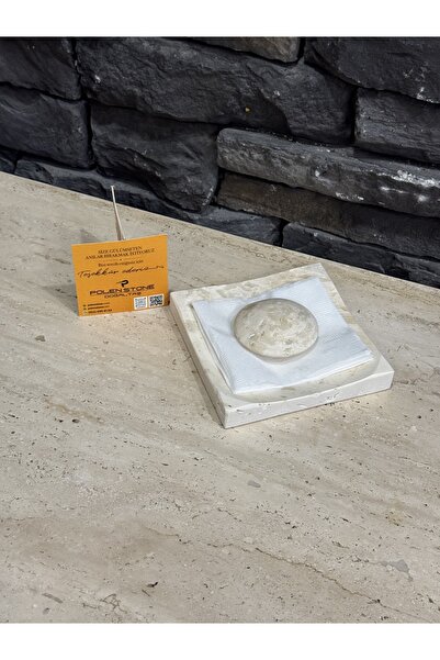 Polen Stone Travertine Natural Stone Napkin Holder 15X15
