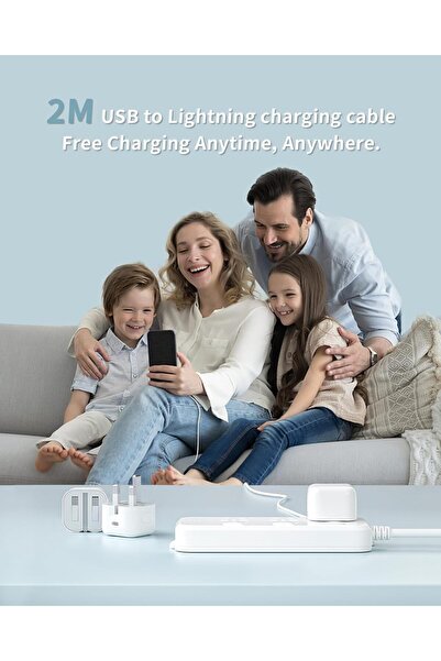 Generic iPhone Charger,25W PD USB C Charing Plug with 2M Lightning Cable for iPhone