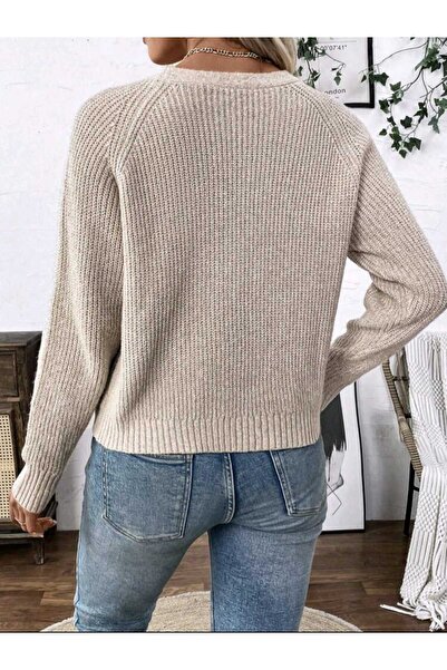 Serenay Atelier V-Neck Buttoned Long Sleeve Women's Knitwear Cardigan